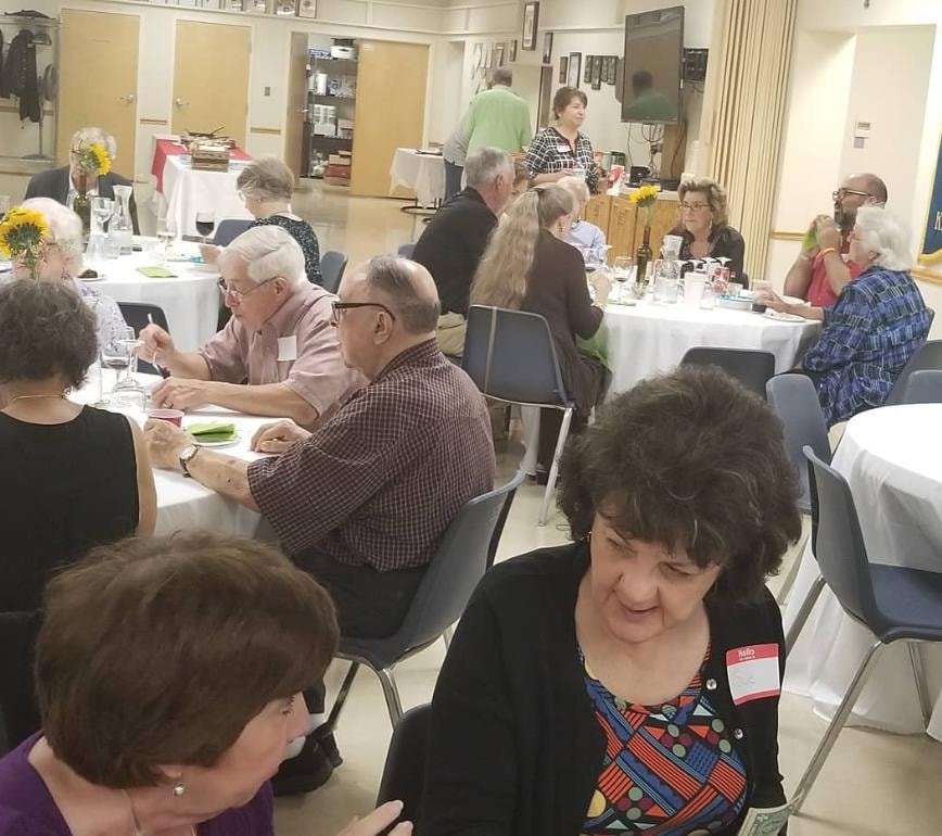 Members gathered at a lodge dinner event