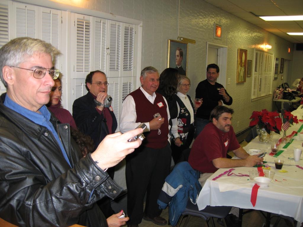 Lodge members at a community lunch gathering