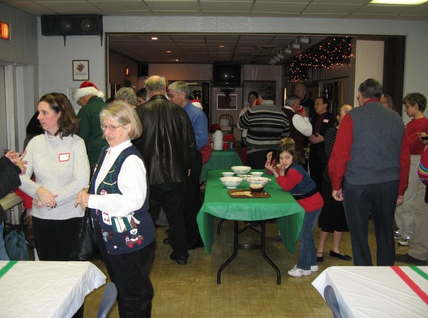 Lodge holiday gathering