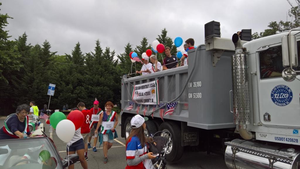Parade float in the July 4th Parade